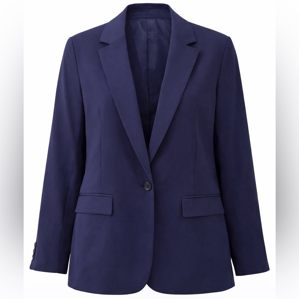 Navy Tailored Blazer Jacket | Stretch Lined‎ | XL